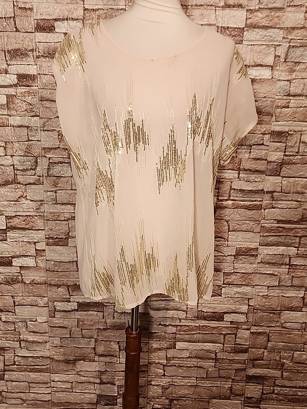 Metaphor Elegant Sequin Embellished Women's Top Blouse